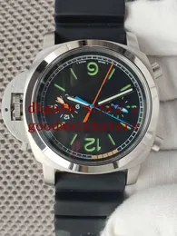 Mens luxury Racing watches PA00427 47mm mechanical Power savings Black rubber Wristwatch Movement ETA 2813 Transparent Automatic Fashion Men 316L Dial Watch