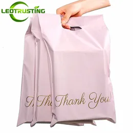 Gift Wrap Standard Thank You Pink Poly Mailer Adhesive Envelopes Bags Black White Underwear Dress Leggings Gifts Portable Pouches 230422