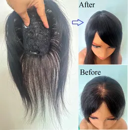 3inx4in 100% Human Hair Topper Hairtopices Wiglet Toupee Clip in copertina perdita dei capelli