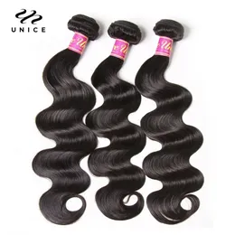 Lace Wigs UNICE 30Inch Body Wave Brazilian Virgin Hair Bundles Natural Color 100 Human Hair Weave 134 pcs for Africa American Women 231122