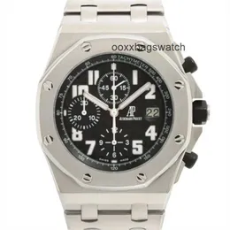 Szwajcarskie luksusowe zegarki Audemar Pigue Zegarku Royal Oak offshore Automatyczne mechaniczne zegarek mechaniczny Royal Oak Offshore 25721st Oo.1000st.08 SS Black Dial Links2 Wn-3lfv