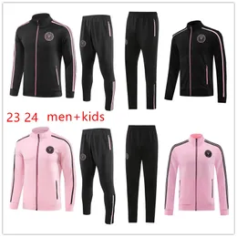 23 24 Inter Miami Jacketuit Messis Martinez Sergio Soccer Training Tracks Football 2023 2024 Miami Men Kids Jacket Tracksuit Surpetement Tracksuit Football