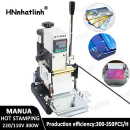 産業機器220V/110V LCD DIPLAY MANUAL HOT FOIL STAMHING MAINDE CARD TIPPER EMPOSSING MANISE