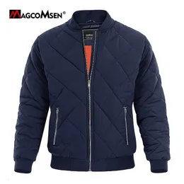 Men's Jackets MAGCOMSEN Fall/Winter Men's Jacket Padded Thermal Baseball Coat 231122