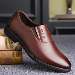 Dress Shoes Qmaigie Dress shoes men summer Formal Shoes Men Shoe Leather Mens wedding Shoes Brown Black Elevator Oxfords big size 47 48 231122