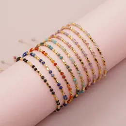 Braccialetti con ciondoli 5 pezzi Bracciale con perline in pietra naturale Gioielli di moda Personalizzati Piccole perline colorate Amicizia regolabile fatta a mano