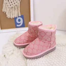 2023 Designer Snow Boots Children's Winter Warm Shoes Boys and Girls 'Non Slip Casual Shoes Mini Boots Baby Short Boots Youth Present Storlekar 26-35