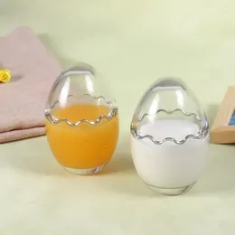 Bottles 2pcs 100ml 200ml Kitchen Accessories Egg Shape DIY Baking Jelly Pudding Cake Yogurt Milk Storage Holder Transparent Glass Cup
