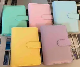 5 ألوان A6 Binder Notebook Binder 1913cm دفاتر أوراق فضفاضة بدون ورق ملفات غطاء جلدية Pu Faux Leather Folder Scir7737303