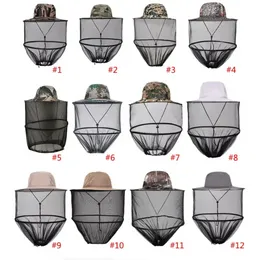 Mosquito Head Net Hat Textile Sun Hat with Netting Outdoor Hiking Camping Gardening Adjustable G0423