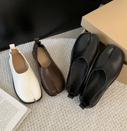 Bailamos Brand Women Split Toe Flats Soft Bottom Loafers Microfiber Comfy Flats Brief Ladies Moccasins Tabi Ninja Lazy Shoes