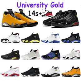 Z pudełkiem Jardons Nowe buty do koszykówki Jumpman 14 14s Sneakers Gym Red Candy Cane Bumblebee University Gold Supwhite Supblack Thunder High Mens Treners