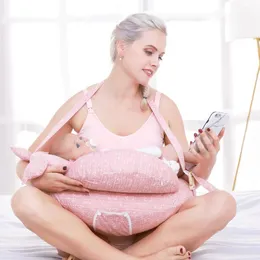 Moderskapskuddar Multifunktion Nursing Pillow Baby Maternity ammande kudde Justerbar gravid kvinna midja kudde skiktat tvättbart täckning 231123