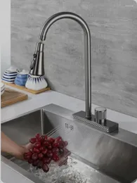 Kitchen Faucets Faucet Sink Vegetable Wash Basin Stainless Steel Rain Waterfall Single Hole Cold And Water Rotatable D
