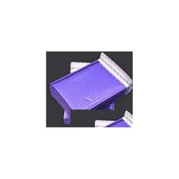 梱包バッグ卸売紫色のバブルメーラーパッド付き封筒セルフシールメーリングパック50pcs 18x23cmドロップ配信オフィススクールbu dh6f2