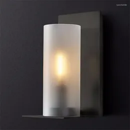 Wall Lamps Modern Chinese Candlestick Living Room Bedroom Bedside Frosted Glass Sconces Lights American Retro Deco Lighting