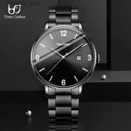 ساعة Wristwatches Time Gather Watch Men Fashion Men's Mechanical Watches Trend Trend مع هدية ساعات عيد الحب Gift Friendsq231123