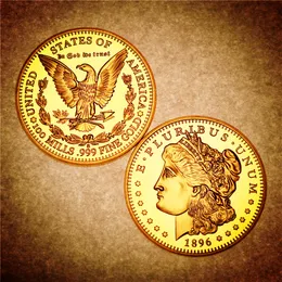 1 Unze Morgan Dollar Goldmünze US Liberty American Eagle Goldbarrenbarren Geschäftsgeschenk Kunst Sammlerstück
