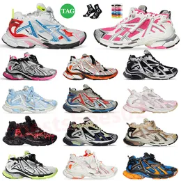 Marca de luxo Track Runners 7.0 Homens Designer Sapatos Mulheres Graffiti Branco Azul Laranja Preto Multicolor Mens Sapatos Treinadores Tamanho Grande Belencaigass Sneakers