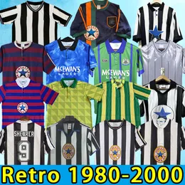 Nowe zamki Shearer Retro Soccer Jerseys Home Asprilla Barnes Pearce Batty United Rush Klasyczna koszula piłkarska 93 95 97 96 98 99 00 83 85 88 90 91 92 NUFC