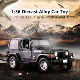 Nowy Hot 1 36 Diecast Alloy Car Model Symulacja SUV JEEP Pojazd off-road Patrz samochody Model dla dzieci Child Boy Toy Car 2023