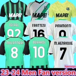 23 24 24 Sassuolo Calcio Traore Maglia da calcio da uomo berardi defrel boga caputo Obiang Kyriakopoulos 2023 2024 Home Away Men Short Corte Per Casa e fuori casa