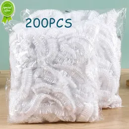 New 200pcs Disposable Food Cover Plastic Wrap Elastic Food Lids For Fruit Bowls Cups Caps Storage Kitchen Fresh Keeping Saver Bag