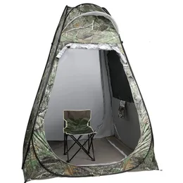 Tentes et abris Tente de pêche sur glace camouflage pour 1 personne Antimoustique Protection solaire anti-pluie Double portes 2 fenêtres Pop Up Ouverture rapide 150150190Cm 231123