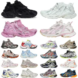 2024 Topmode Heren Designer Track Runners Casual Schoenen Track Runners 7.0 Mode Parijs Roze Wit Zwart GraffitiWarme en verhoogde zachte bodem Dikke sneakers