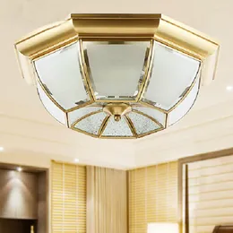 天井照明ガラスシェードEMSの卸売銅ランプ