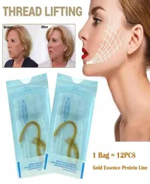 No Needle Anti Aging Thread Face Lift Line Carved Gold Essence Protein Skin Absored Lines Wrinkle Remove Care Skin Tighening6114913