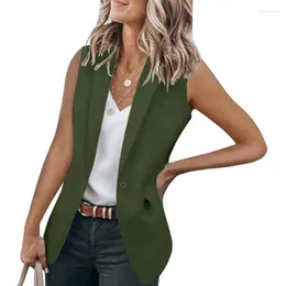 Tvådelt klänning kvinnor västra trenchrocken Vest Casual Blazers Open Front Sleeveless Work Office Jackets Breasted Womentwo