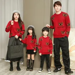 Abiti coordinati per la famiglia Maglioni coordinati per la famiglia Autunno Inverno Mamma Figlia Papà Figlio Maglieria Top Coppia Completo Adulti Bambini Uomini Donne Abbigliamento natalizio 231123