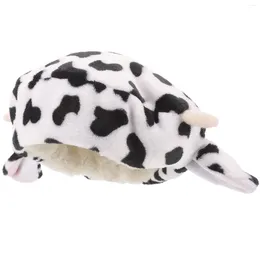 Berretti Berretti Comodo cappello da esterno Peluche Corno di animale Elastico Berretto di mucca Stampa calda