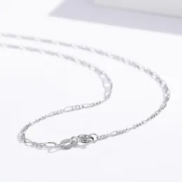 Chains 35-80cm 1.4mm Italy Made 925 Sterling Silver Figaro Choker Necklace Women Jewelry Kolye Collier Collares Ketting Collane