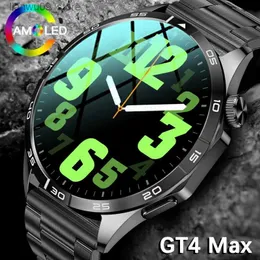 Relógios de pulso para Huawei Xiaomi NFC Smart Watch Homens GT4 Max AMOLED 466 * 466 Tela HD Frequência Cardíaca Bluetooth Chamada IP68 À Prova D 'Água SmartWatch 2023Q231123