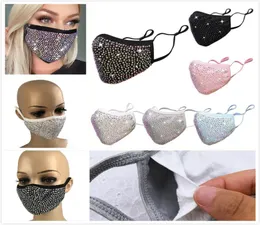 Sequin Bling Party Mask Rhinestone Masquerade Crystal Face Decoration Club Club Mask Bling Bling Gold Glitter Face Wase Cover Part3623252