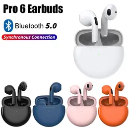 TWS Pro 6 Kopfhörer Bluetooth-Kopfhörer mit Mikrofon 9D Stereo-Hifi-Ohrhörer für iPhone IOS Android Drahtloses Bluetooth-Headset