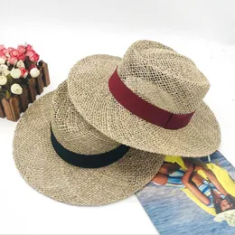 Berets Sommerpapierstroh hohl Fedora Hüte für unisex cool schöne schöne flache women und mennberets