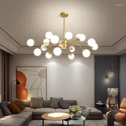 シャンデリアモダンLED G9 for Foyer Dining Living Room Bedroom Pendant Lamp Nordic Metal Decor Loft Loft indoor Light Fixture