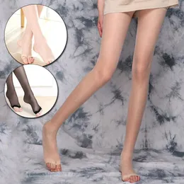 Kvinnors strumpor ultratunna transparenta tights Hög midja Sexig nylonbyxor