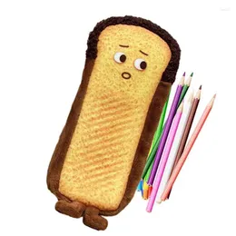 Bread Pencil Pouch Cartoon Dog Toast Holder Simulation Real Food Theme Bags Portable Novelty Kawaii