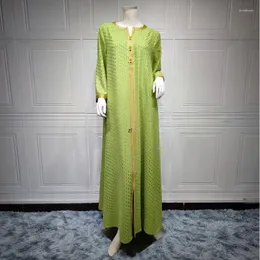 Casual Dresses Arabic Dress Abaya For Women Sfifa Braid Trim Moroccan Caftan Loose Long Dubai Middle East Islam Muslim Kaftan 2023