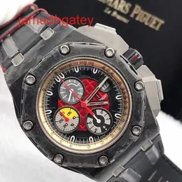 AP Swiss Luksus Watch Royal Oak Offshore Series Kute sadły czarny ceramiczny Titanium 26290io Limited Edition Automatyczne mechaniczne zegarek mężczyzn