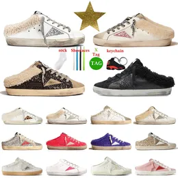 goldenstar clog golden goose sneakers Classice goldenstar Sabots clog Pantofole Scarpe Luxury Donna Uomo Super star Dirty Old Designer sneakers dorate in pelle scamosciata