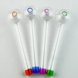 tubo per bruciatore a nafta in vetro pyrex artigianale 10 cm mini tubi per fumatori tubo di vetro spesso olio tubo colorato gratuito 4 colori BJ