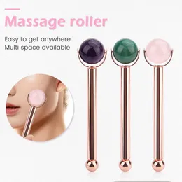 6pcs Natural Stone Face Jade Massage Roller Facial Lift Ball Eye Massage Roller Improve Skin Anti Wrinkle Eye Line Dark Circles