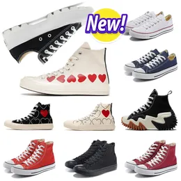 Designer 1970 scarpe da donna Red Heart anni '70 Big Eyes Chuck Hearts anni '70 Hi Skate Scarpe con plateau spesse Materiali di tela classici Sneaker da skateboard da uomo taglia 35-44