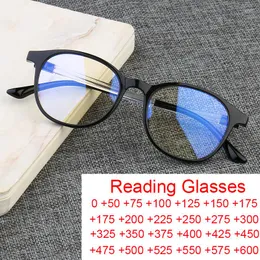 Solglasögon Rund anti Blue Light Blocking Läsglasögon Kvinnor 2023 Luxur Designer Sexig liten ram Diopter Presbyopic Eyewear Men 1 3