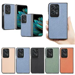 Design Weave Pattern Phone Case für OPPO Find N2 Original Touch Slim and Fit Anti Fingerprint Carbon Fiber Folding Shell